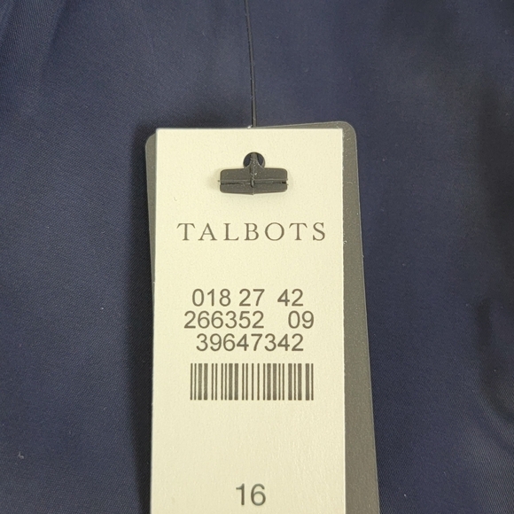 Talbots Navy/White Floral Print Pencil Skirt Sz 16 NEW - Picture 15 of 15